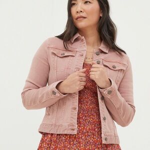 NWOT Fat Face Women’s Pale Pink Jean Jacket Size 10